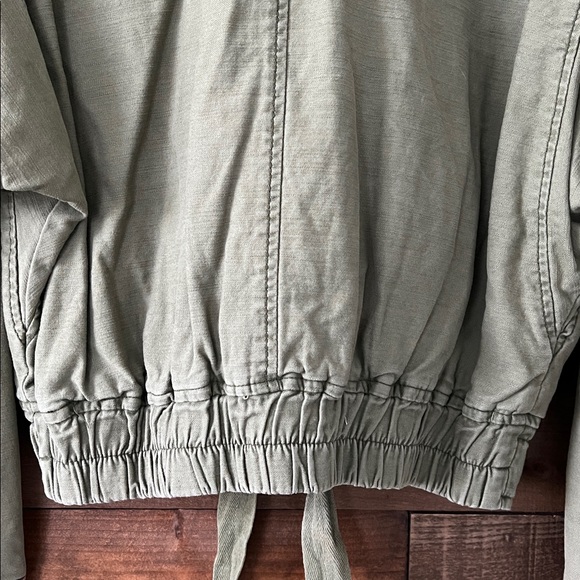 Free People Women's Flight Line Bomber Jacket in Green Size XS - Picture 5 of 7